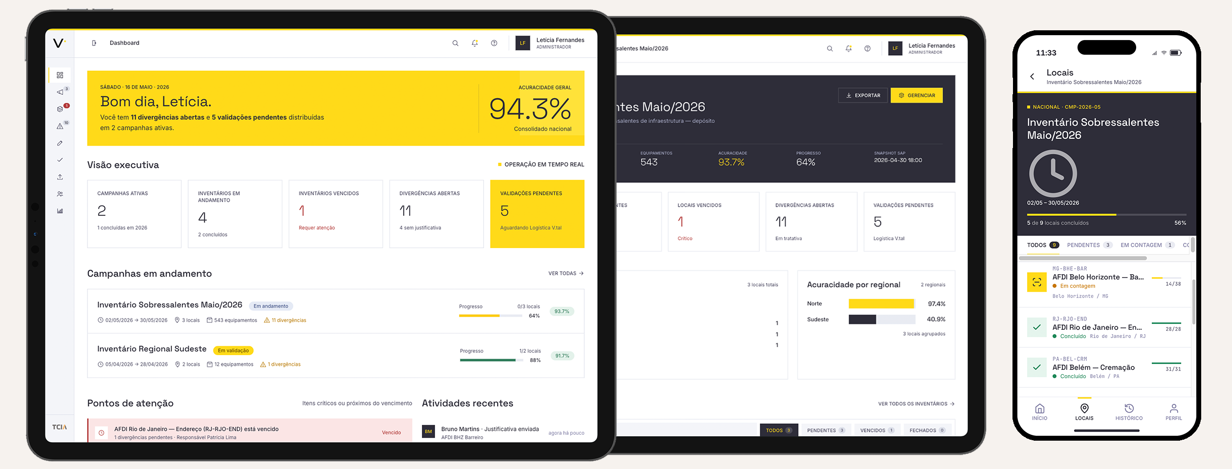 Arte do case Gestão de Inventários — Vtal